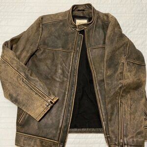 Men's Medium 1967 BKE Leather Buckle Jacket